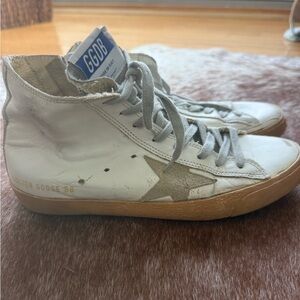 Golden Goose Francy White High-Top Sneakers. Size 38